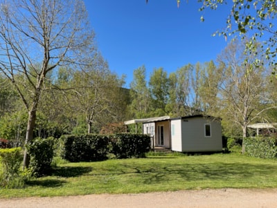 Mobile-home L'Aigoual PREMIUM 33m² (3 bedrooms) + Half-covered terrace 18m² + TV + Dishwatrasher