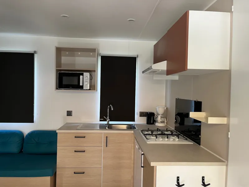 Mobil Home L'aigoual Premium 33M² (3 Chambres) + Terrasse Semi-Couverte 18M² + Tv + Lv + Clim