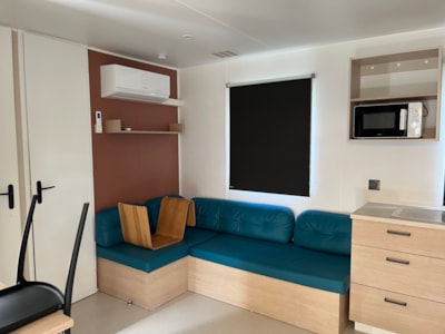 Mobile-home L'Aigoual PREMIUM 33m² (3 bedrooms) + Half-covered terrace 18m² + TV + Dishwatrasher