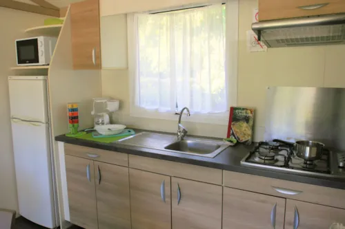 Location - Chalet L'ecureuil 3 Chambres 35 M² - image n°4 - Camping  Le Vaugrais