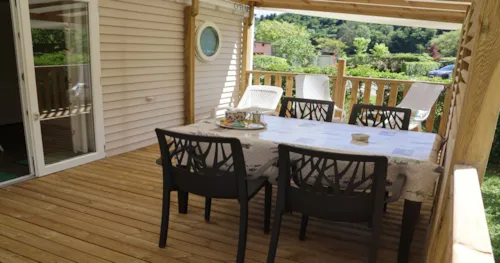 Location - Mobil Home  Gentiane 2 Chambres / 25M²/ Terrasse Couverte - image n°5 - Camping  Le Vaugrais