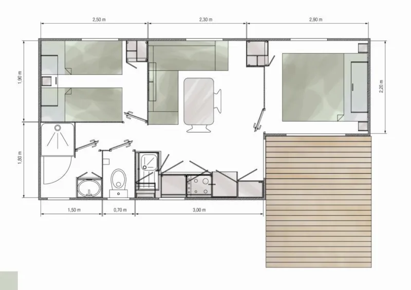 Mobil-Home Déclic Terrasse Intégrée