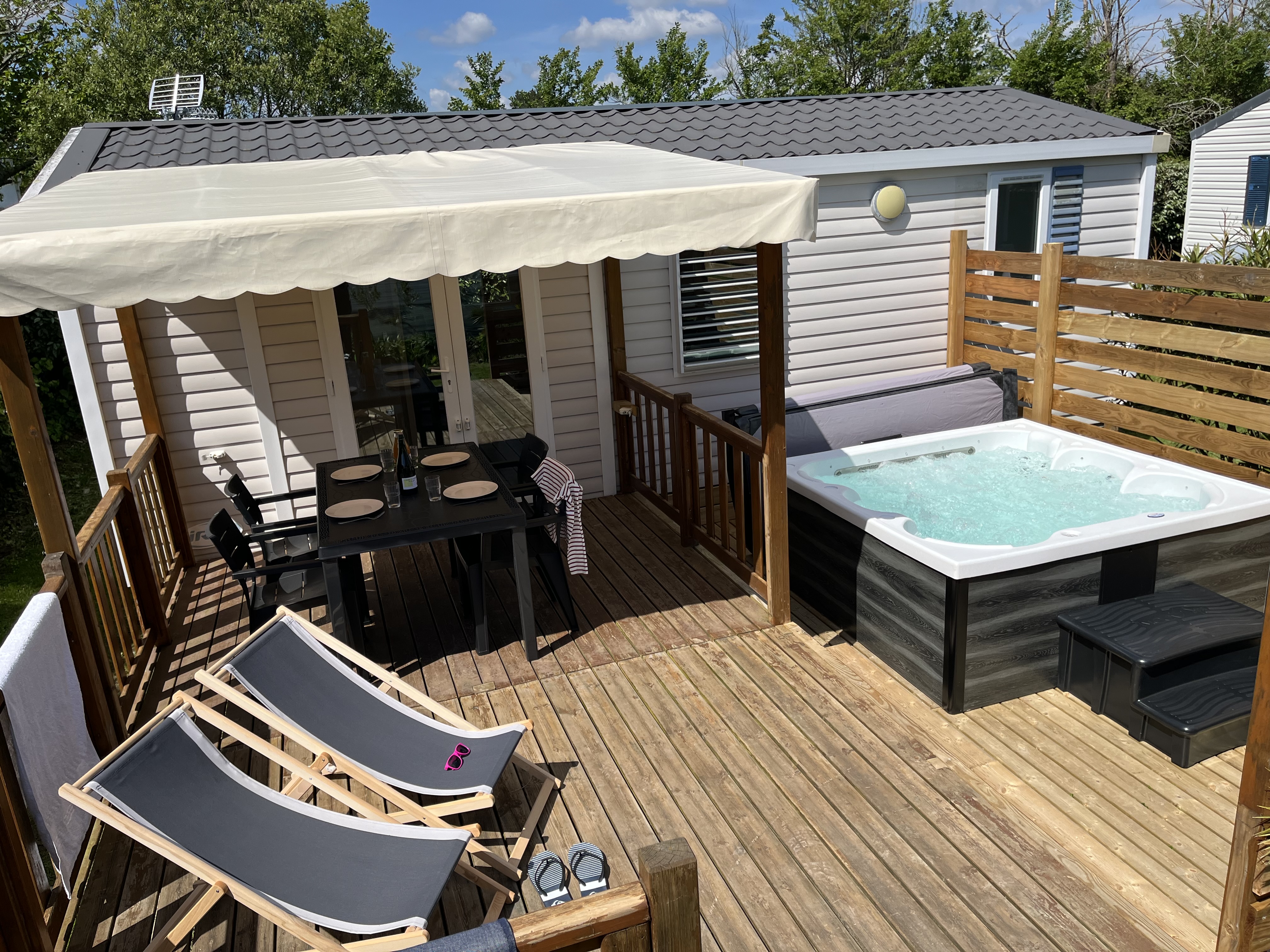 Location - Cottage Jacuzzi Privé - Camping Kost Ar Moor