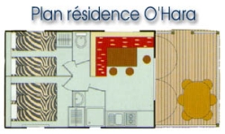 Mietunterkunft - Résidence O'hara 28M² Überdachte Terrasse (2 Zimmer) - Camping le Pontet
