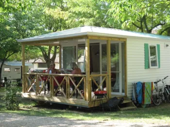 Mietunterkunft - Résidence O'hara 31M² Überdachte Terrasse Grand Confort Tv (2 Zimmer) - Camping le Pontet - ARDECHE