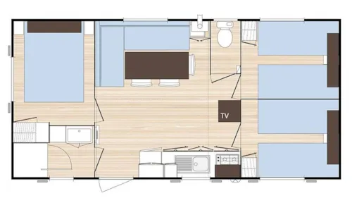Mietunterkunft - Résidence O'hara 30M² Grand Confort Tv (3 Zimmer) - image n°2 - Camping le Pontet - ARDECHE