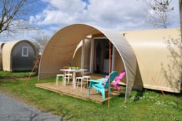 Location - Coco Sweet 16M² Insolite - 2 Chambres + Terrasse Couverte (Sans Sanitaires) - Flower Camping L'Abri-Côtier