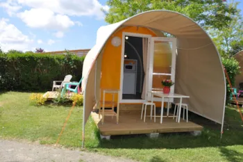Mietunterkunft - Coco Sweet 11M² Insolite - 1 Schlafzimmer + Überdachte Terrasse (Ohne Sanitäranlagen) - Flower Camping L'Abri-Côtier
