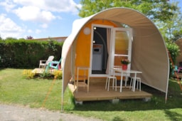 Location - Coco Sweet 11M² Insolite  - 1 Chambre + Terrasse Couverte (Sans Sanitaires) - Flower Camping L'Abri-Côtier