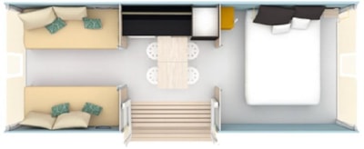 Coco Sweet 16m² INSOLITE - 2 bedrooms + sheltered terrace (without toilet blocks & without TV) — 6