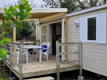Mietunterkunft - Mobilheim Happy 26M² Confort+ - 2 Zimmer + Überdachte Terrasse + Fs - Flower Camping L'Abri-Côtier