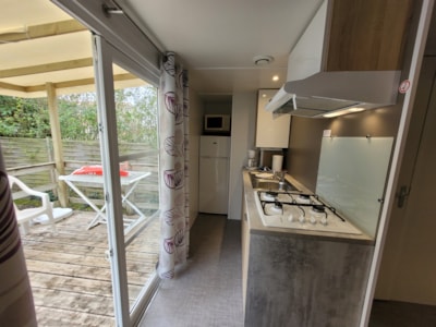 Mobilhome Happy 26m² CONFORT+ - 2 bedrooms + covered terrace + TV — 5