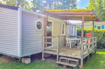 Mietunterkunft - Mobilheim Family 29M² Komfort - 3 Zimmer + Überdachte Terrasse + Fs - Flower Camping L'Abri-Côtier