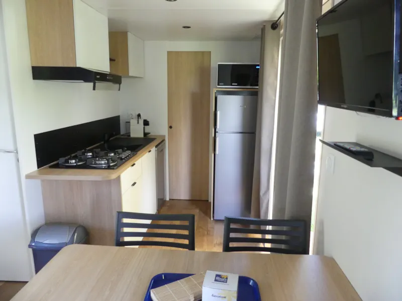 Mobilhome Cosy 29M² Premium - 2 Chambres + Terrasse Couverte + Tv + Lv + Clim