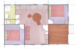 Chalet 35 m² with covered wooden terrace — 7