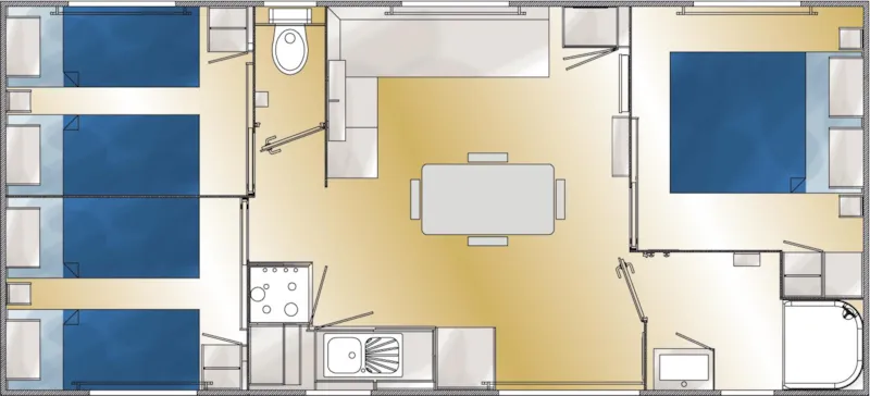 Bungalow Châtaignier 32 M²  Avec Terrasse Bois