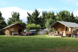 Location - Tente Safari Villatent 35 M² Avec Terrasse Bois 2/5 Pers - Sans Sanitaires - Sites et Paysages Au Clos de la Chaume