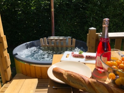 Bungalow ZEN 30 m² with NORDIC BATH and semi-covered wooden terrace — 6
