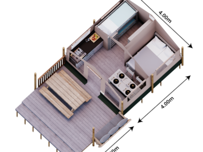 Tent under the Stars Vosges 25 m² with wooden terrace - without sanitary facilities (by the stream) — 9