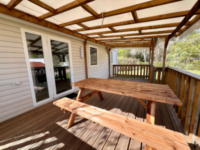 Bungalow Peuplier 28 m² with semi-covered wooden terrace — 2