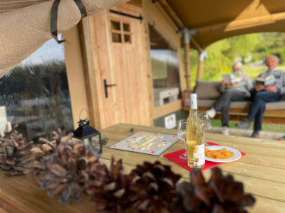 Tent under the Stars Vosges 25 m² with wooden terrace - without sanitary facilities (by the stream) — 6