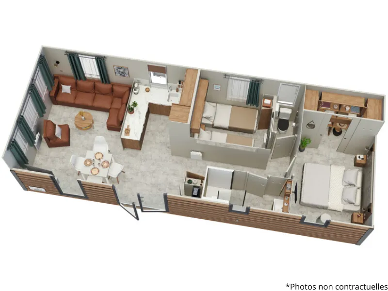 Bungalow Rêve D'été 40M² - Terrasse Bois Semi Couverte