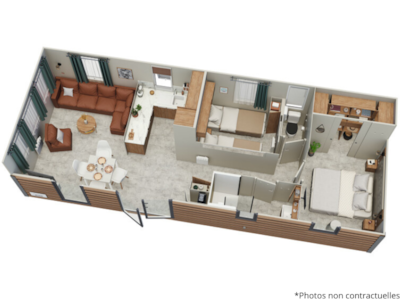 Bungalow Summer Dream 40m² - semi-covered wooden terrace — 3