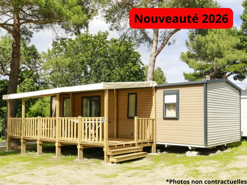 Location - Bungalow Rêve D'été 40M² - Terrasse Bois Semi Couverte - Au Clos de la Chaume Sites et Paysages