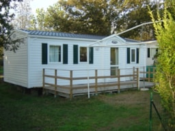 Accommodation - Mobilhome Goeland - 3 Bedrooms + Terrace, Television - Camping Les Pins