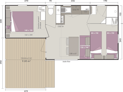 Standard 2-bedroom mobile home — 10