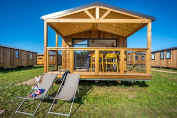 Mietunterkunft - Mobilheim Kim Top Presta Seeblick - 3 Schlafzimmer 31M² - Clico Chic - Etang de la Mutche 