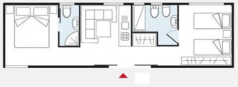 Camping Home Design - 40 M² 2 Bedrooms