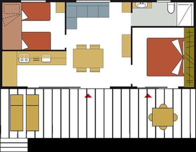 Mobile Home Lounge - 35m² - 2 bedrooms — 9