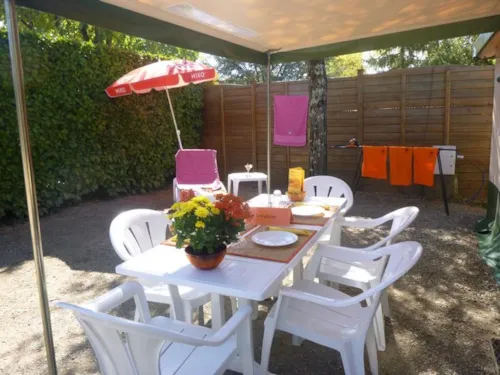 Location - Bengali Toilé 25M² Standard (2Ch - 5Pers.) (Sans Sanitaires) - image n°3 - Camping Les Paillotes en Ardèche