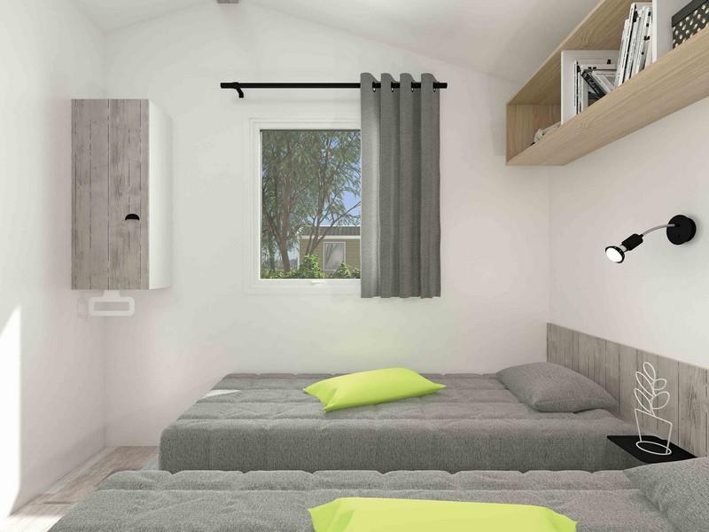 Location - Mobil-Home Family Plus 30 M² / 2 Chambres / Terrasse - Camping Les Paillotes en Ardèche