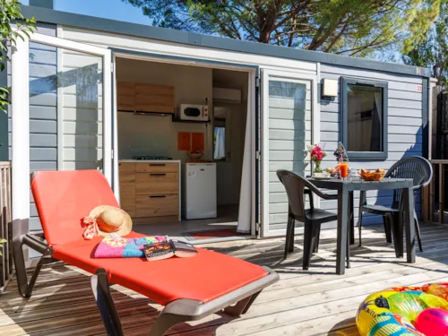Location - Mobil-Home Charme 20M² Confort (1Ch - 2Pers.) + Clim + Terrasse Non-Couverte - Sam - image n°1 - Camping Les Paillotes en Ardèche