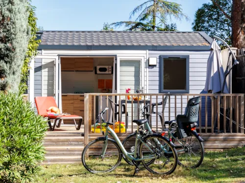 Location - Mobil-Home Charme 20M² Confort (1Ch - 2Pers.) + Clim + Terrasse Non-Couverte - Sam - image n°5 - Camping Les Paillotes en Ardèche