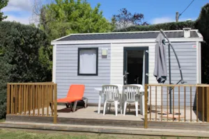 Locatif - Charming mobile home 20m² Comfort (1 bedroom - 2 people) + Air conditioning + Uncovered terrace - Camping Les Paillotes en Ardèche