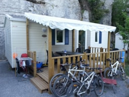 Mietunterkunft - Mobilhome Evolution 27 2 Schlafzimmer, Klimatisiert Samstag/Samstag - Camping les Actinidias