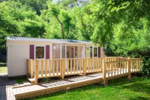 Locatif - Stacaravan Optimeo 4 bedden met airconditioning, toegankelijk voor PMR zaterdag-zaterdag - Camping les Actinidias