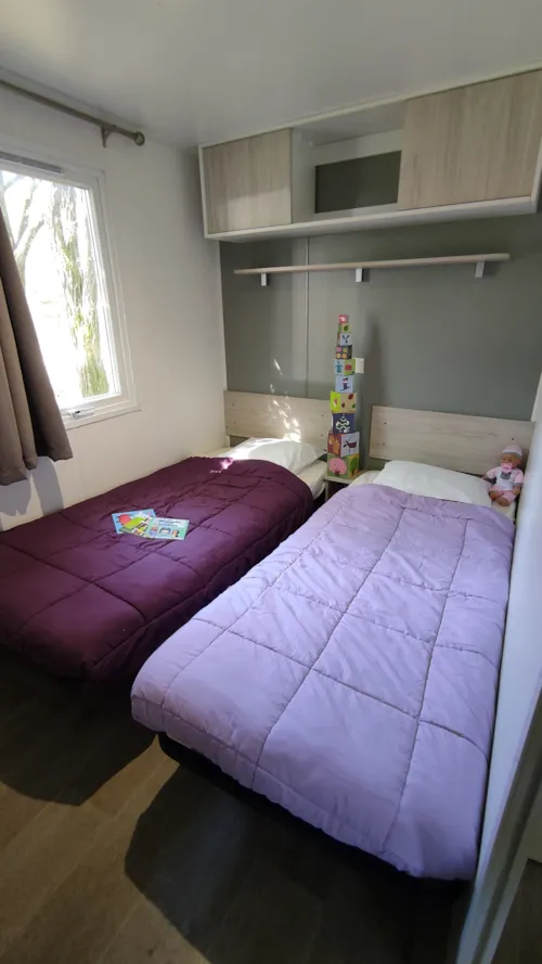 Huuraccommodatie(s) - Stacaravan Evolution 29 Ti 2 Slaapkamers, Airconditioning Zaterdag / Zaterdag - image n°5 - Camping les Actinidias
