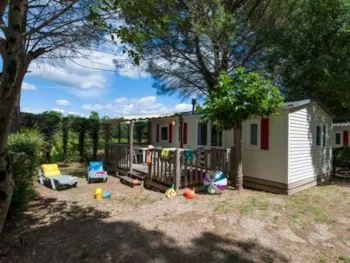 Mietunterkunft - Mobilheim Sun Klimaanlage - 29 M² - 2 Schlafzimmer - Clico Chic - Camping Château de Boisson