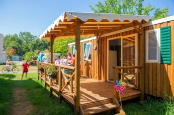 Mietunterkunft - Mobilheim Resort Top Presta - 35 M² - 3 Schlafzimmer - Clico Chic - Camping Château de Boisson
