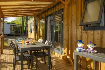 Mietunterkunft - Mobilheim Super Family Top Presta Placette - 40 M² - 4 Schlafzimmer - Clico Chic - Camping Château de Boisson