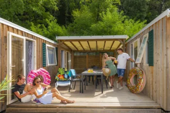 Mietunterkunft - Mobilheim Tribu + Top Presta - 51 M² - 5 Schlafzimmer - Clico Chic - Camping Château de Boisson