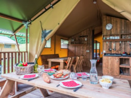 Huuraccommodatie(s) - Tent Lodge Safari + 50 M² + Terras - 2 Slaapkamers - Camping du Buisson