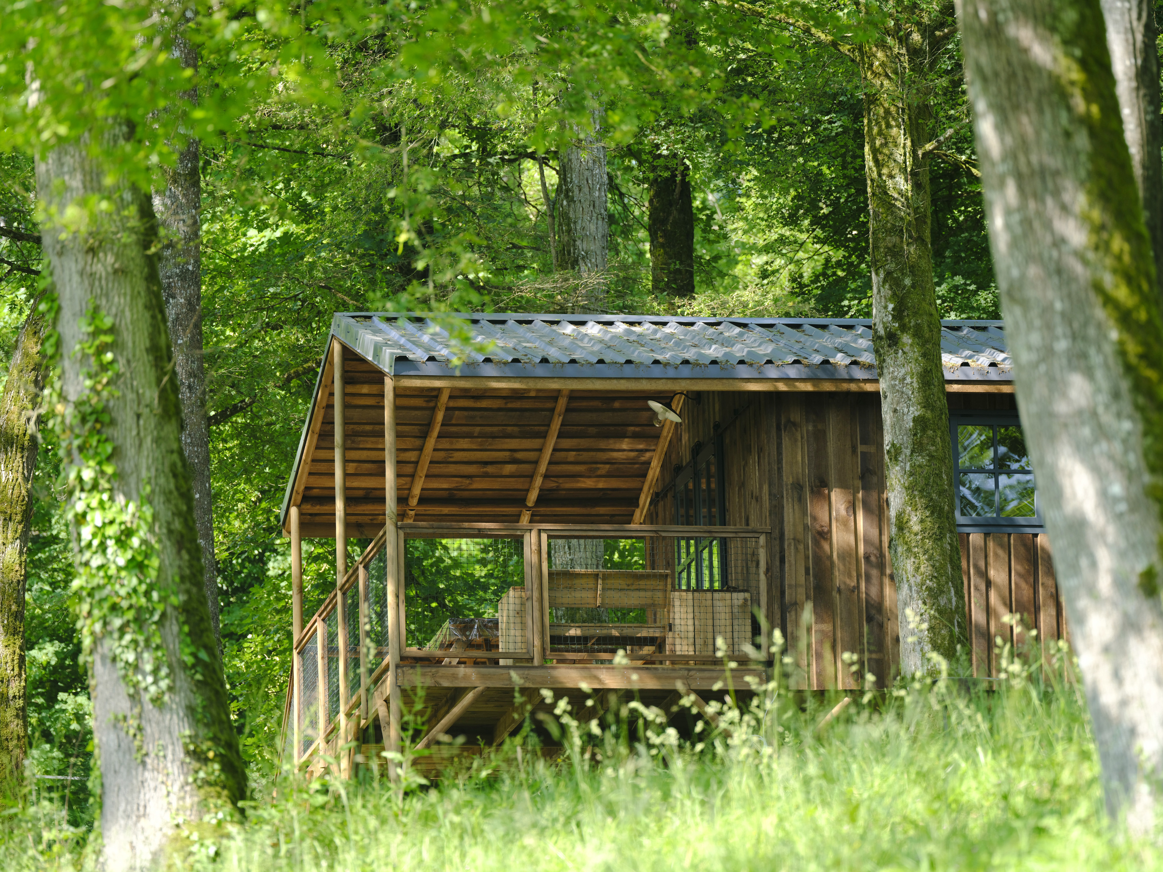Location - Chalet Bois Confort + 40M² Avec Terrasse - 2 Chambres - Camping Le Domaine Du Buisson