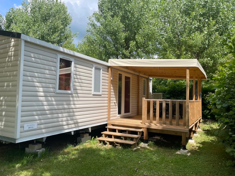 Mobilheim Premium Magnolia 31.8m² (3 zimmer) + überdachte Terrasse 18m²