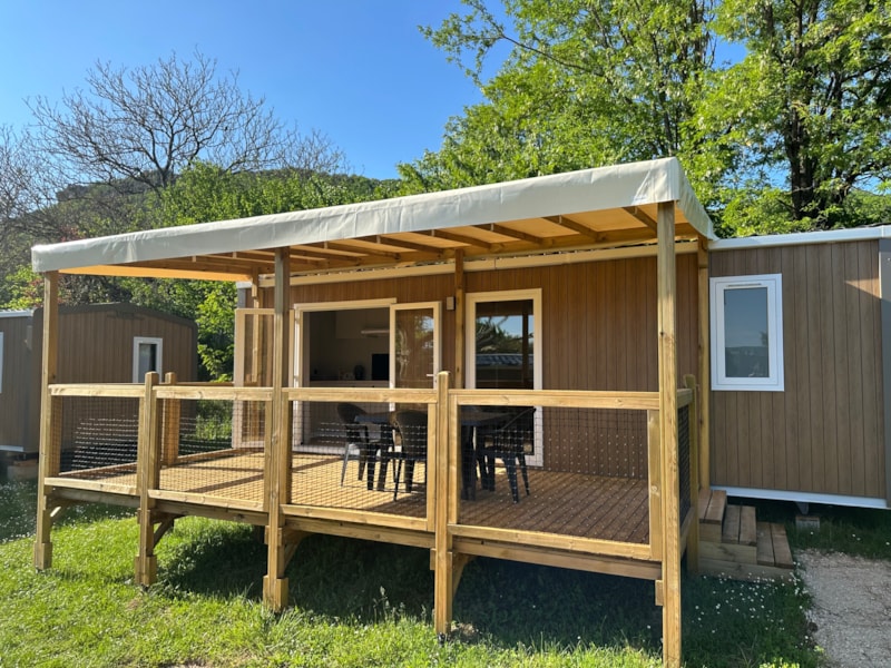 Mobilheim Confort+ Riviera 29m² (2 Zimmer) + überdachte Terrasse 18m²