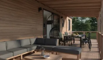 Mietunterkunft - Ultimate By Roan | 37M² | A/C + Tv | 3 Bedrooms | Balcony Terrace - - Camping Marvilla Parks  - Camping Saint Avit Loisirs